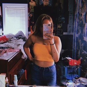 Yellow Cropped Tank